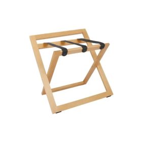 STAND+ bőröndtartó állvány háttámlával Natur