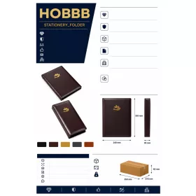 HOBBB Nordskov leather-effect folder / notepad holder