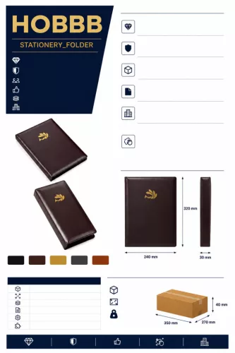 HOBBB Nordskov leather-effect folder / notepad holder