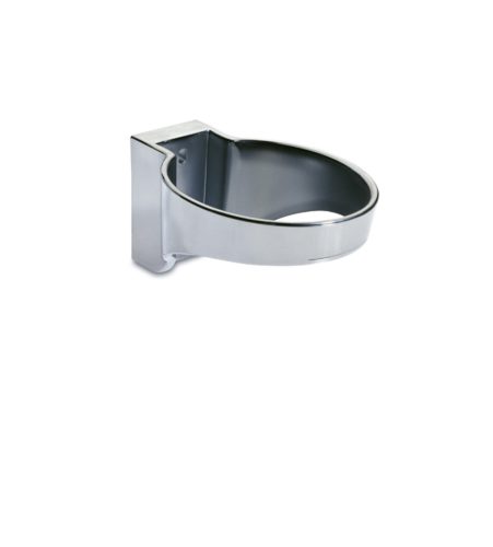 Ring-shaped plastic wall holder with cable locking device Chrome