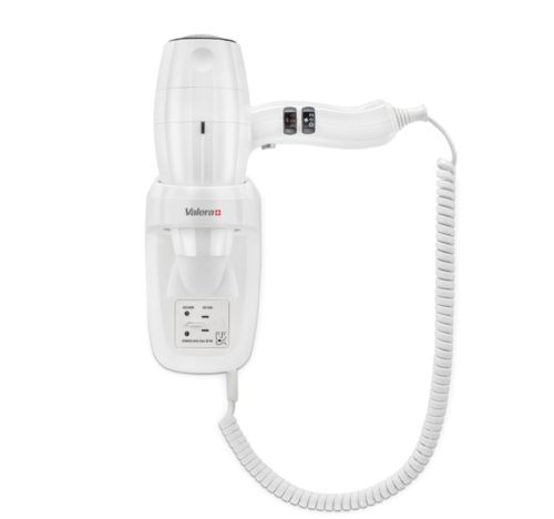 Valera Silent Jet Protect 2000 Shaver White - 2000 W - Wall-mounted professional hairdryer with shaver socket