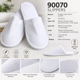 Velour premium hotel slippers