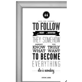   Basic Snap Frame aluminum poster frame 25 mm, A4, with square corner, silver