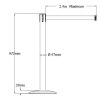 NORMAL BLACK STRIPED CORNER POST, 4.8 m,
