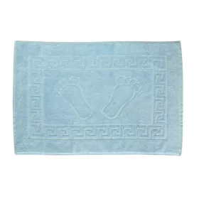 Bath mat Paw Patterned Coloured Light Blue 3187