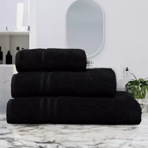 Comfortable towel Black 30x30cm, 450 g