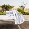 Lido leisure towel Grey-White 90x150cm, 420 g