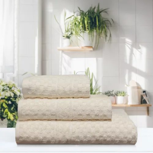 Serenity Spa waffle towel Ivory 70x135cm, 450 g