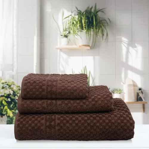 Serenity Spa waffle towel Brown 50x90cm, 450 g