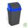 Planet Dustbin with flip-top lid, plastic, anthracite/blue, 50 L