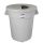 Planet Round trash can, with lid, plastic, eco gray, 120 L