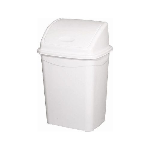 Planet Dustbin with flip lid, plastic, luxury white, 9 L
