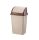 Planet Dustbin with flip lid, plastic, brown, 9 L
