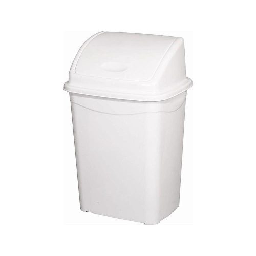 Planet Dustbin with flip lid, plastic, luxury white, 16 L