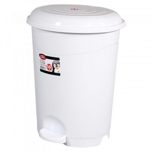 Planet Pedal bin, plastic, LUXURY white, with removable basket, 6L NO2