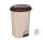 Planet Pedal bin, plastic, ECO brown with removable basket, 12L NO3