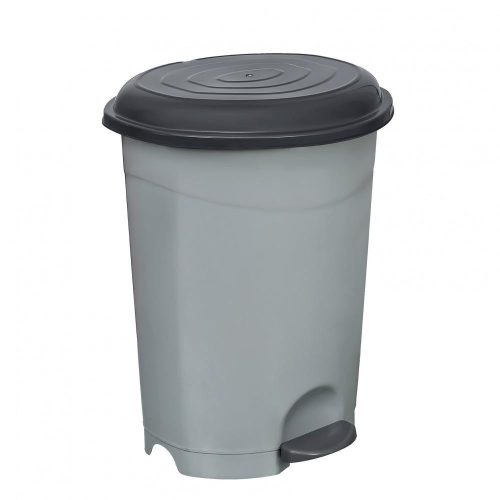 Planet Pedal bin, plastic, ECO anthracite, with removable basket, 22L