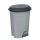 Planet Pedal bin, plastic, ECO anthracite, with removable basket, 50L