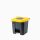Planet Selective waste collection container, plastic, pedal, black/yellow, 30L