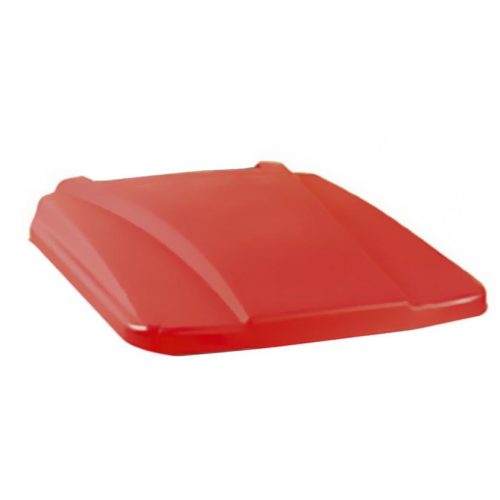 Planet Selective waste collection container, plastic, pedal, red, 70L, lid