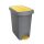 Planet Pelikán Slim pedal bin eco anthracite with yellow lid 60L