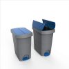 Planet Pelikán Slim pedal bin eco anthracite with yellow lid 60L