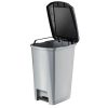 Planet Pedal trash can SLIM, plastic, ECO anthracite, 25L