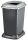 Planet Selective waste collection container, plastic, open lid, metal color, 50L