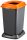 Planet Selective waste collection container, plastic, open lid, orange, 50L