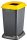 Planet Selective waste collection container, plastic, open lid, yellow, 50L