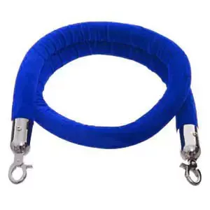 Blue velour barrier rope, 180cm (VKKK18)