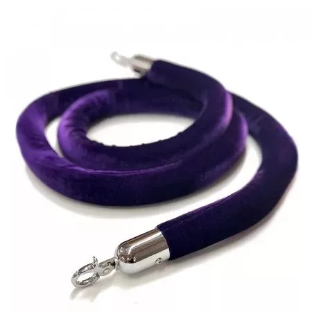 Purple velour barrier rope, 150cm (VKLK150)