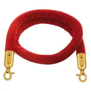 Red velour barrier rope, 170cm (VKPA17)