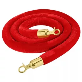 Red velour barrier rope, 240cm (VKPA24) 