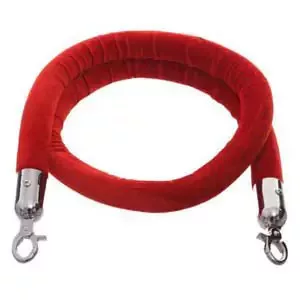 Red velour barrier rope, 180cm (VKPK18)
