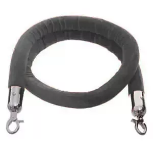 Grey velour barrier rope, 150cm (VKSZK15)