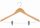 Wooden coat hanger with trouser clips