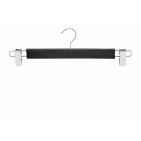 Wooden coat hanger with trouser clips