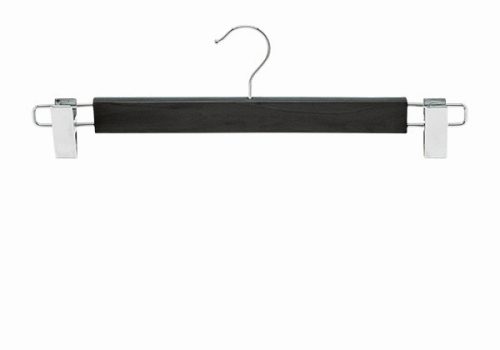 Wooden coat hanger with trouser clips
