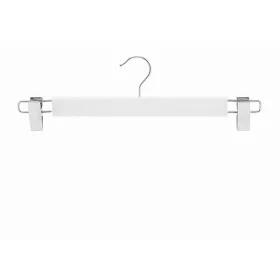 Wooden coat hanger with trouser clips
