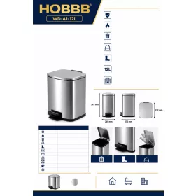 HOBBB Livø guest room waste bin, 12 l