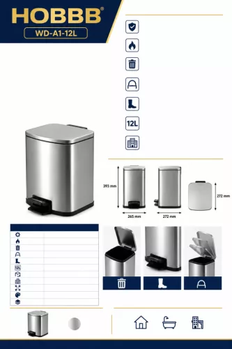 HOBBB Livø guest room waste bin, 12 l