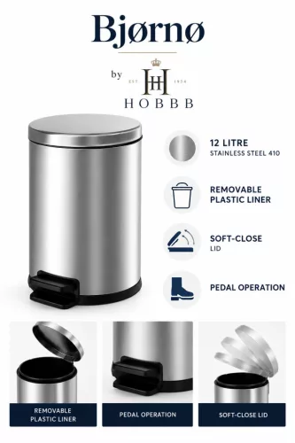 HOBBB Bjørnø guest room waste bin, 12 l