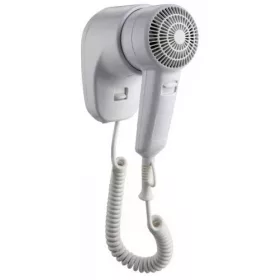   Hair dryer, wall-mounted, ABS plastic, white, 1200W, 92x155x210mm