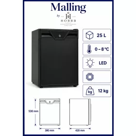 HOBBB Malling minibar fridge, 25 l