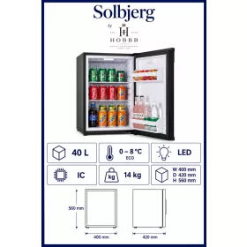 HOBBB Solbjerg minibar fridge, 40 l