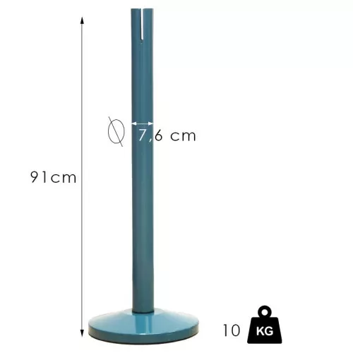 XL retractable belt barrier post, 4.8m, without belt (XLO-green)