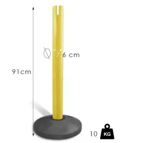  XL retractable belt barrier post, 4.8m, without belt (XLO-yellow)