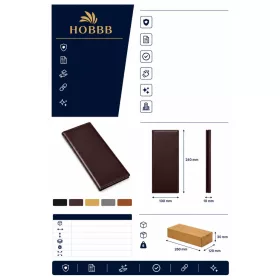 HOBBB Gudhjem leather-effect bill holder