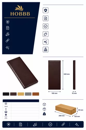 HOBBB Gudhjem leather-effect bill holder